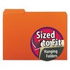 Smead Interior File Folders, 1/3-Cut Tabs, Letter Size, Orange, PK100 10259